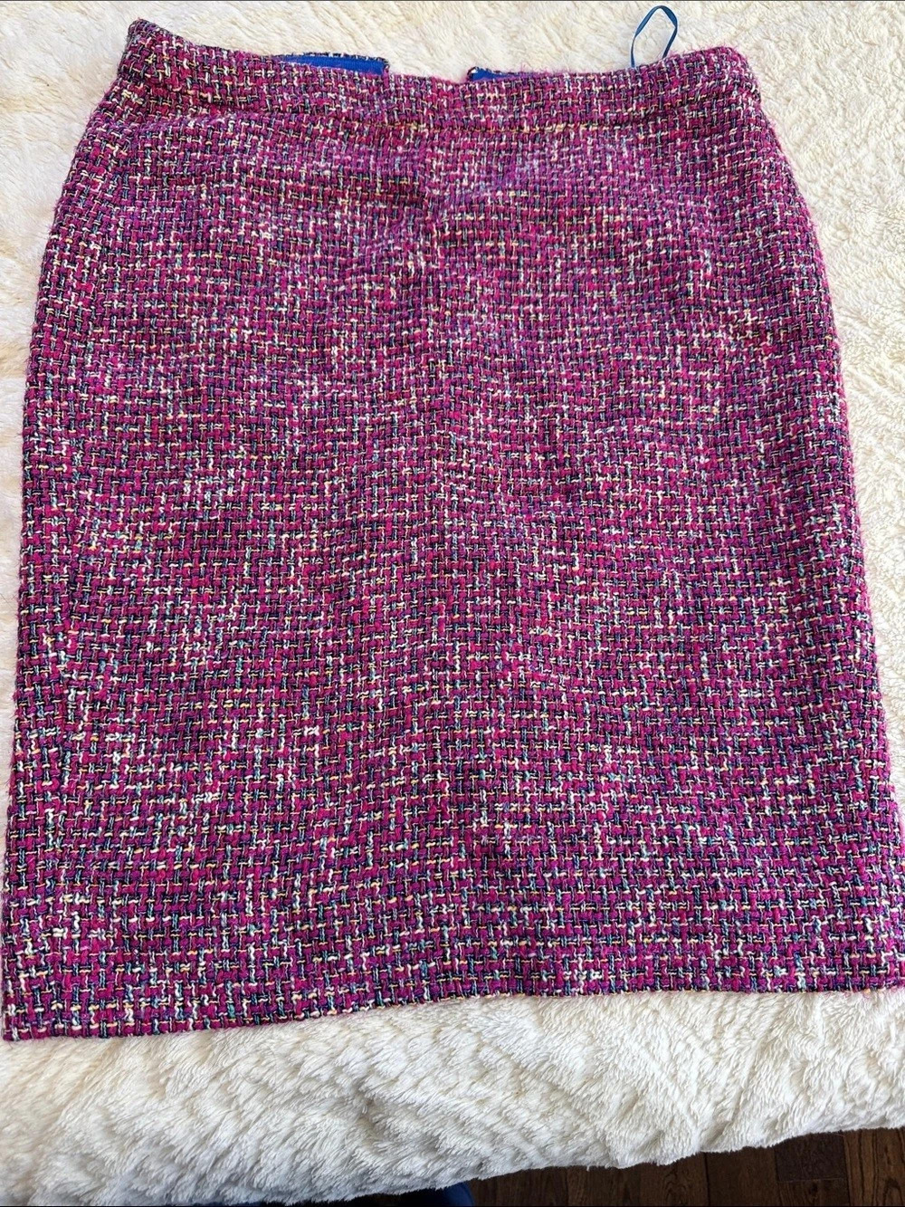 J.Crew No. 2 Pencil Skirt in Corkscrew Tweed Corkscrew Tweed Pink & Blue Size 8
